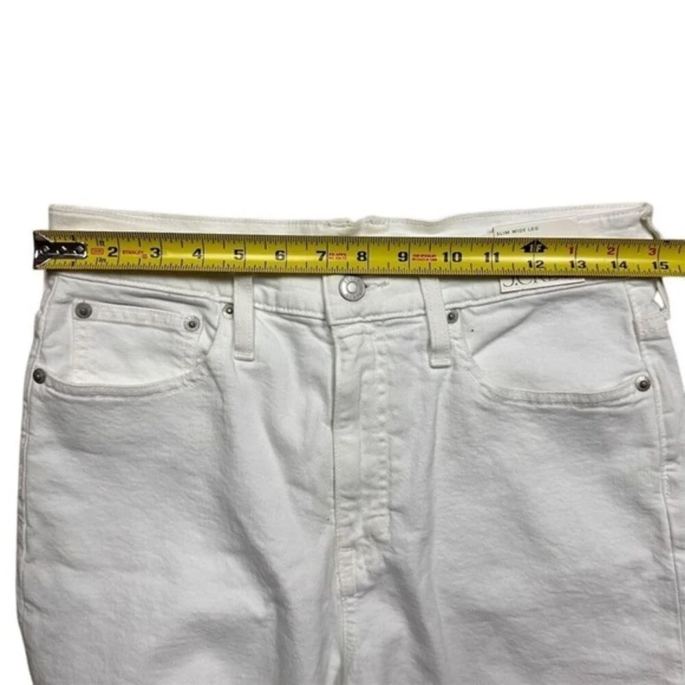 NWT‎ J. Crew Women's Size 27 White Wide-Leg High-Rise Jeans Summer Denim
